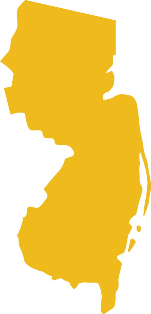 Image of a map of the State of New Jersey representing our coverage when obtaining State of New Jersey Criminal Record Search from Triton.